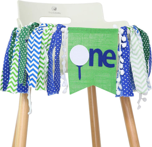 Golf High Chair Banner for 1st Birthday - First Birthday Decoration for Baby's,The First Gift for The Birthday Party,Photo Props For Birthday Part...