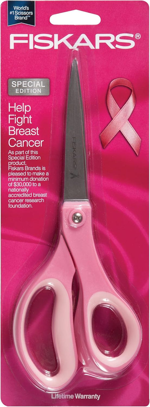 Fiskars 8 Inch Breast Cancer Awareness Scissors...