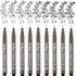 Artline Drawing System Pens, 0.2, 0.4, 0.6, 0.8 mm Writing Widths, Black, 4 Pack (EK-230-4PW2)...
