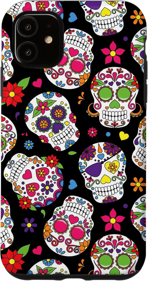 iPhone 11 Dead Sugar Skulls Case Sugar Skull Day Of The Dead Case...