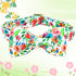 Dog Collar Flowers Print Pet Collar Soft Cute Dog Collar with Bow Tie Adjustable Metal Buckle Collar Gift Collar for X-Large Dogs...
