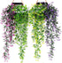 Artificial Flowers Vine, for Christmas Plastic Hanging Ivy Plants Fake Vines Grass Garland Home Garden Outdoor Window Box Indoor Party UV Resistan...