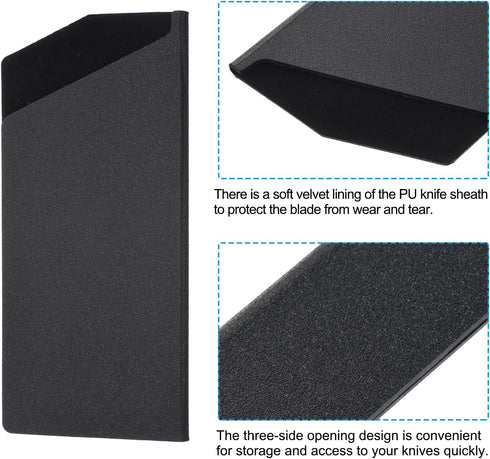 PATIKIL ABS Knife Cover Sleeves for 7" Chopping Knife Cleaver, Knives Edge Guard Blade Protector Universal Knife Sheath for Home Kitchen, Black...