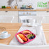 GET FRESH Bamboo Kids Divided Plates Set – 2-Pack 3 Compartment Bamboo Childrens Plates for Kids Meals – Reusable Bamboo Toddler Divided Plates Se...