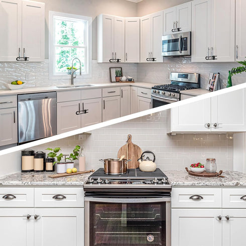 Jetec 10 Pieces Cabinet Locks for Babies, U-Shaped Proofing Drawers Safety Child Locks Adjustable, Easy to Use Childproof Latch for Knob Handle on...