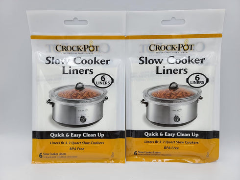 3-7 Quart Premium Crock Pot Slow Cooker Liners 13 IN X 20 IN (Total of 12 with 2 Packages of 6 Each)...