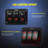 Nilight - 90128C 3 Gang Rocker Switch Panel Aluminum 5 Pin ON Off Toggle Switch Panel Pre-Wired Rocker Switch SPST 12V 24V Switches for Marine Boa...