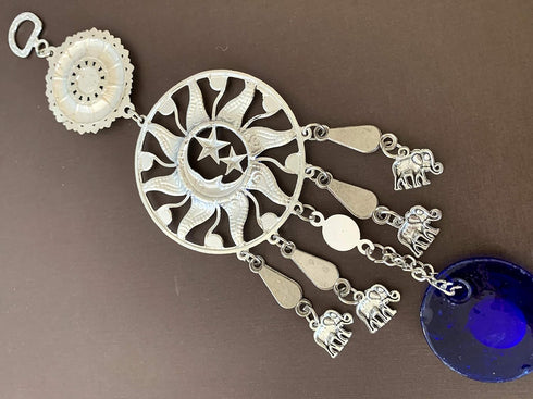 Turkish Blue Evil Eye Protective Wall Hanging Decor Amulet Ornament -CL17...