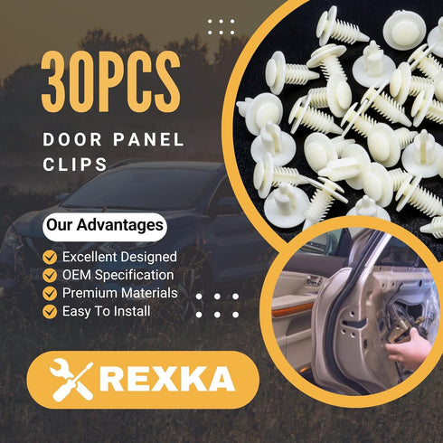 Rexka 30pcs Door Trim Panel Retainer Clips 6503709 for Dodge Ram 1500 2500 3500 Pickup Chrysler...