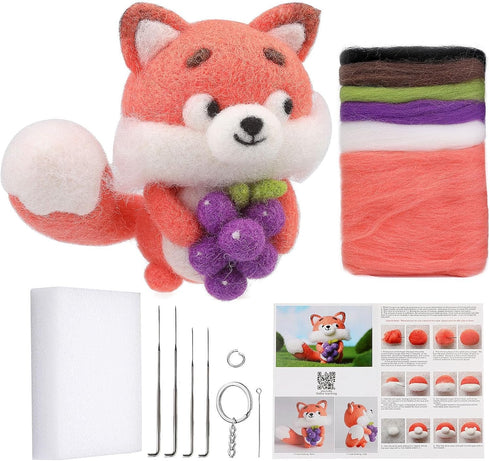 Dorisble Needle Felting Kit, Doll Making Wool Needle Felting Starter Kit with Instruction,Felting Foam Mat and DIY Needle Felting Supply for DIY C...