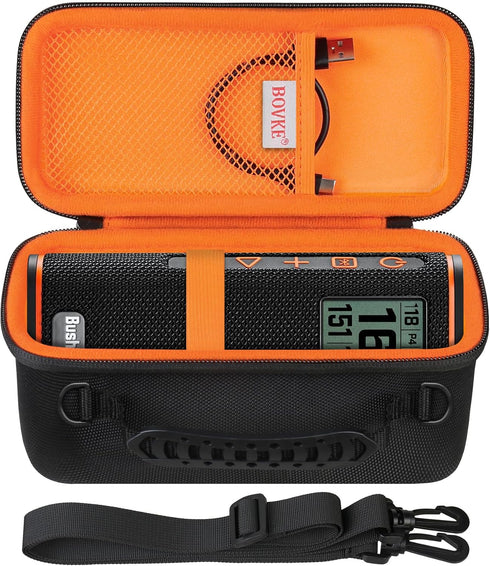 BOVKE Carrying Case for Bushnell Wingman View Golf GPS Speaker, Wingman View Travel Bag with Shoulder Strap and Extra Mesh Pocket for Charging Cor...