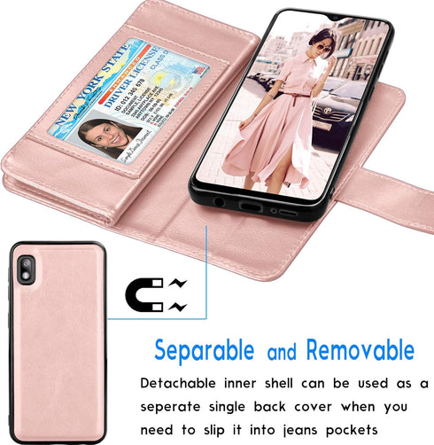Tekcoo Galaxy A20E Case, Galaxy A10E Wallet Case, Luxury Cash Credit Card Slots Holder Carrying Folio Flip PU Leather Cover [Detachable Magnetic H...
