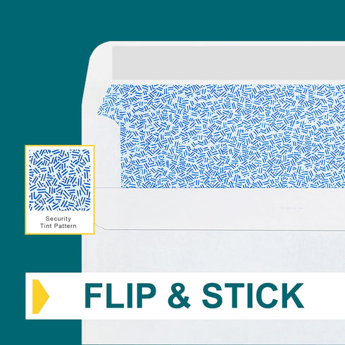 #10 Left Window Envelopes Self Seal - 80/pack - 4 1/8 x 9 1/2 inch - Business Envelopes #10 with Flip & Seal Closure, Security Tinted Envelopes fo...