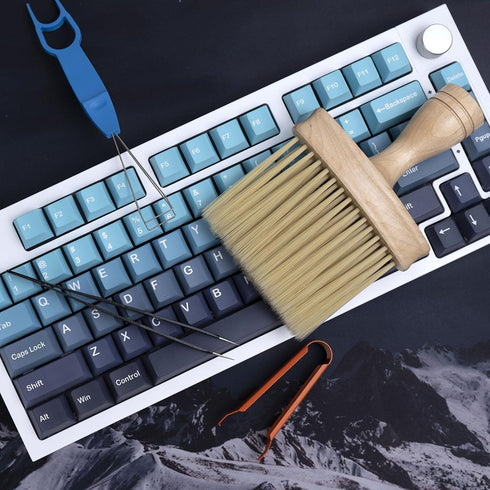 4 Pcs Computer Cleaning Tool Kit Keyboard Cleaning Wooden Anti-Static Soft Brush Set with Keycap Puller and Switch Gripper for Computer Keyboards,...
