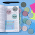 BABORUI 400Sheets Transparent Sticky Notes, Round Morandi Clear Sticky Note Tabs, Small Translucent Bible Sticky Tabs for Annotating Books, Aesthe...