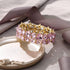 EVER FAITH Women's Wedding Party Jewelry Austrian Crystal 2 Layer Teardrop Stretch Bracelet for Her...
