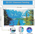 Yunnuo Diamond Art Kits for Adults, Large Diamond Painting Landscape, Mountain Paint by Diamonds with Accessories, Forest Lake Gem Painting for Of...
