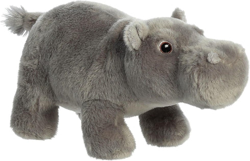 Aurora® Eco-Friendly Eco Nation™ Hippopotamus Stuffed Animal - Environmental Consciousness - Recycled Materials - Gray 10.5 Inches...