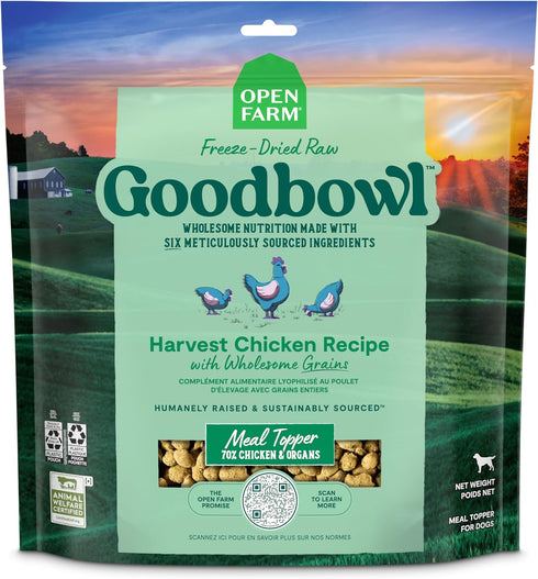 Open Farm Goodbowl Freeze Dried Morsels – Harvest Chicken & Wholesome Grains Recipe 8oz...