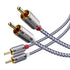 Ruaeoda 2RCA Cable 6 ft, 2RCA Male to 2RCA Male Stereo Audio Cables Shielded Braided 2RCA Stereo Cable for Home Theater, HDTV, Amplifiers, Hi-Fi S...