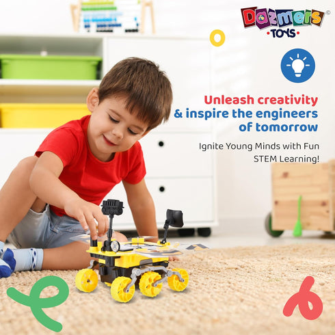Dazmers Solar Robot Kit - Space Rover STEM Building Toys - Kids DIY Solar Power Robot Car with Gears, Screws, Solar Panels - Explore Solar Energy ...