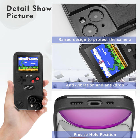 Game Phone Case, 168 Built-in Small Video Games, Black, Compatible with iPhone X, XS...