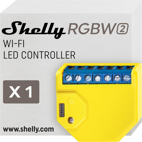 Shelly RGBW2 | WiFi Smart Remote Control for RGBW Led Strips | Home Automation | Compatible with Alexa & Google Home | iOS Android App | No Hub | ...