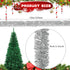 DECORA 33 Feet Silver Tinsel Garland, Christmas Metallic Hanging Tinsel Garland for Xmas Tree Home and Party Decoration...