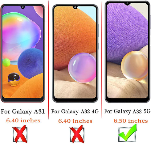 (3 Pack) Compatible for Samsung Galaxy A32 5G Screen Protector Tempered Glass, Touch Sensitive,Case Friendly, 9H Hardness...