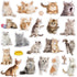 20 Pcs Cat Thick Gel Clings Kitten Window Gel Clings Decals Stickers for Kids Toddlers and Adults Cute Reusable Window Clings for Home Airplane Cl...