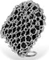 Cast Iron Scrubber Skillet Cleaner 316 Chainmail Scrubber for Cast Iron Pan, Silicone Insert Light Weight Life Time Use Herda Chain Mail Metal Scr...