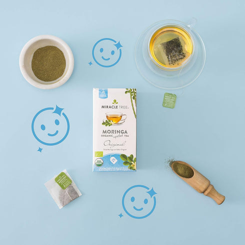 Miracle Tree - Organic Moringa Superfood Tea, 25 Individually Sealed Tea Bags, Original (Keto, Detox, Energy & Immunity Booster, Vegan, Gluten-Fre...