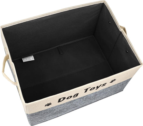 PET ARTIST Dog Toy Basket - Foldable Dog Toy Bin with Comfortable Handles - Collapsible Dog Toy Storage Box for Pet Toys, Dog Coat, Dog Accessorie...