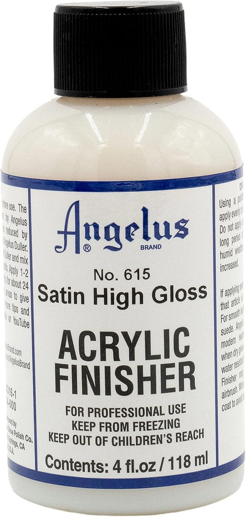 Angelus Satin High Gloss Acrylic Finisher – Flexible Clear Coat for Leather Shoes, Bags, Jackets & Accessories, Satin High Gloss Finish for Leathe...