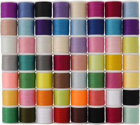56 Spools Sewing Thread Kit for Hand Sewing and Machine Sewing Use, Colorful Polyester Thread Set 100 Yards Per Spool, 5600 Yards Total...