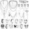 Sanfenly Punk Chain Rings+ Layered Chain Necklace Set for Women Men, Cool Goth Punk Vintage Stackable Open Finger Rings Statement Pendant Choker N...