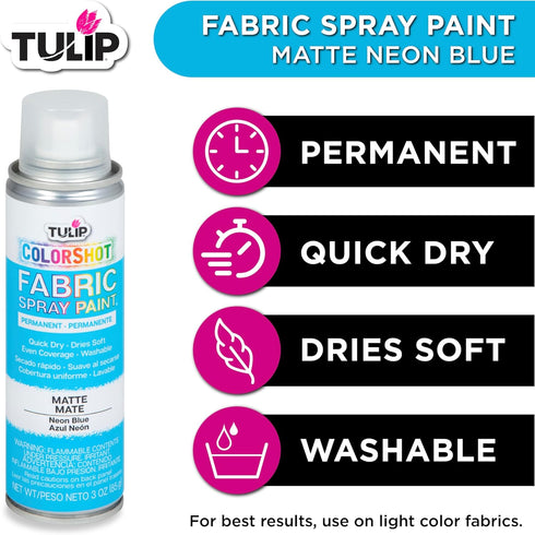 Tulip ColorShot Instant Fabric Color 3oz. Neon Blue...
