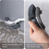 Bathroom Toilet Bowl Brush and Holder Set, Curved Design Toilet Brush Strap for Deep Cleaning, Wall Mounted Multifunctional No Dead Corner Toilet ...