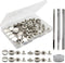 Raydodo 12 Set Leather Snap Fasteners Kit, 15mm Metal Snap Buttons Kit Press Studs with 4 Install Tools, Rivets and Snaps for Clothing, Jeans, Jac...