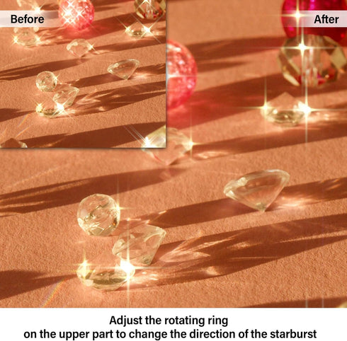 Walking Way 4 Points Star Filter 58 MM Variable Twinkle Effect Starburst Filter - Cross-screen Filter - Slim Sparkling Effect Lens Filter...