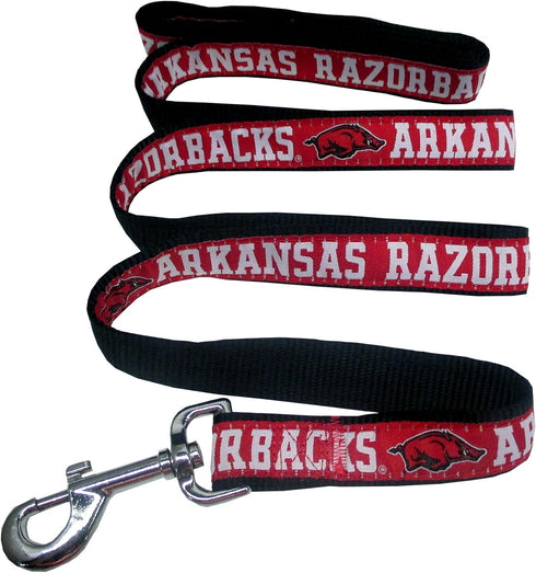 Pets First Collegiate Pet Accessories, Dog Leash, Arkansas Razorbacks, Medium...