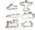 Transportation/Vehicle Cookie Cutters Set 6 PC High Grade 430 Stainless Steel –Truck, Formula car, Train, Airplane, Motorcycle and Ferry...
