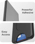 ENCASED Stick On Phone Wallet Card Holder (Compatible with PopSocket) Securely Holds Up To 4 Cards (Black)...