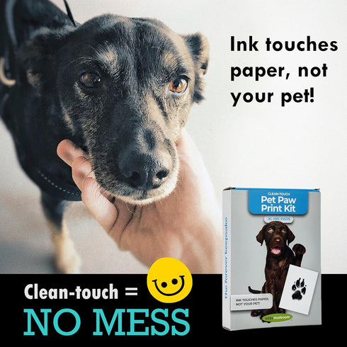 Large Inkless Pet Paw Print Kit | Clean-Touch Ink Pads for Large Dogs | Keepsake Frames + Accessories by BabyMushroom...