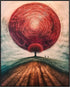Posterizer 1 pcs-surrealism serene scene in alien planet with red sun 2-Abstract & Modern Art-Landscape & Nature Art-Gift for Men Women Entreprene...