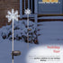 Alpine Corporation 33" H Outdoor Solar 3D Snowflake Garden Lawn Stakes with LED Lights (Set of 2)...