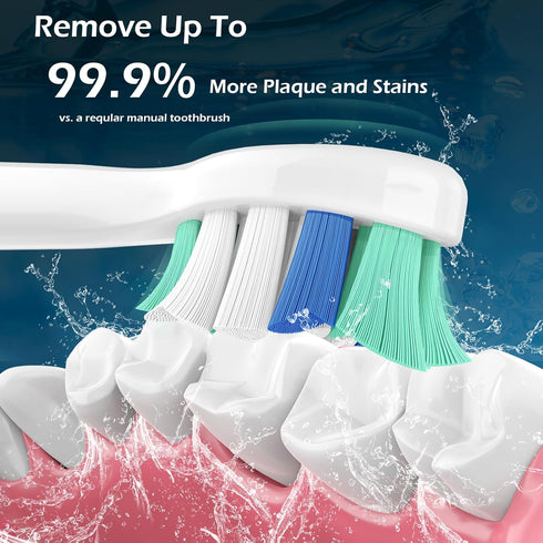 Toothbrush Head Compatible with Sonicare Replacement Heads, Fit Philips Sonicare C2 C1 G2 W W2 4100 5100 6100 Electric Toothbrush Replacement Head...