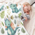 Cute Dragon Baby Blanket for Girls Boys Soft Warm Reversible Infant, Newborn, Toddler Receiving Blanket Unisex Travel Throw Blanket for Crib Strol...