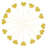 Ercadio Gold Glitter Heart Cupcake Toppers Sweet Love Theme Cupcake Picks Wedding Engagement Bridal Shower Birthday Party Cake Decorations 40 PCS...