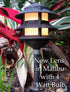 Frosted Plastic Lens Globe for 3 Tier Metal Low Voltage Path Lights compatible with Malibu Landscape Lighting, Hampton Bay, Paradise Cast Aluminum...
